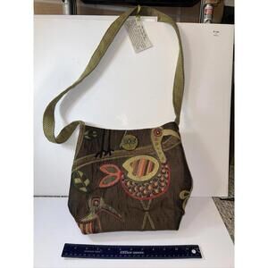 Professionally Handmade Cloth Handbag, Beautiful, Duck Pattern, Dragonfly Button
